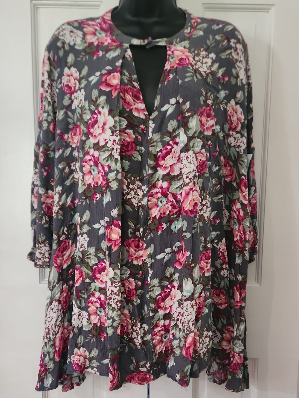 Blue & Pink Floral Women's Dress - Brand: Umgee - Size: Medium